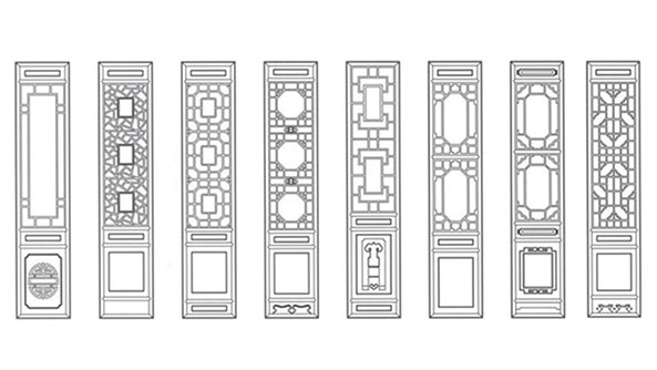 黄岛喜迎门中式花格CAD设计图样式大全
